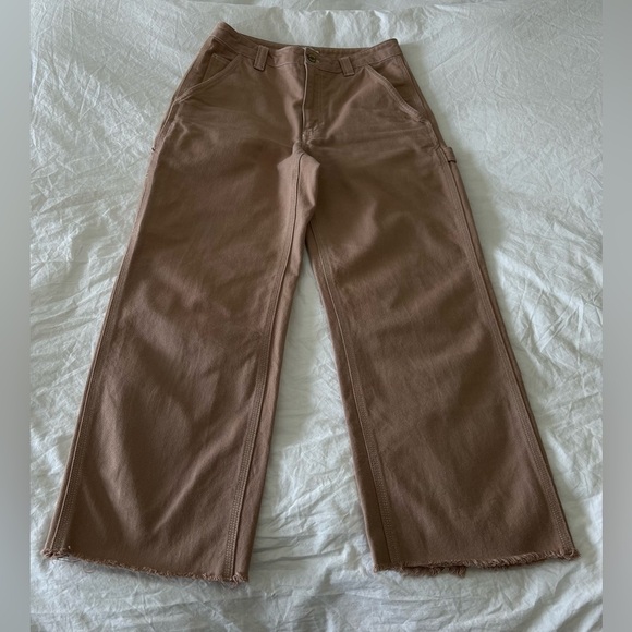 TNA Pants - Tna | Women’s SZ 6 | Cargo Pant Organic Cotton Twill | Cropped Raw Hem High Rise